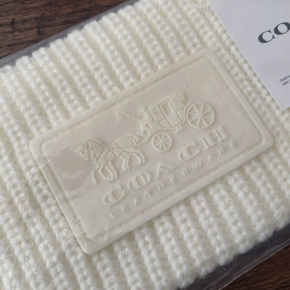 Coach White Knit Headband | NWT Winter Accessory - Picture 3 of 4